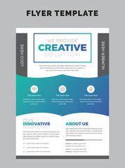 Corporate Flyer Layout with Colorful Elements