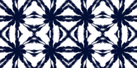 Blue Line Vector Seamless Pattern.