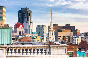 Boston, Massachusetts, USA Rooftop Cityscape