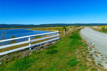 Shore and countryside in Hopewell Hill, New Brunswick