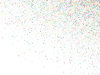 Orange Fun Confetti Texture. Yellow Happy Splash Texture. Vector Invitation. Vector Yellow Illustration. © Natallia