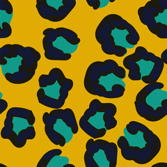 Light Animal Puma Leather Vector Seamless Pattern. Black Wool Wild Cheetah Style. Ink Tropical Pattern. Art Drawn Animal Swimwear Style.