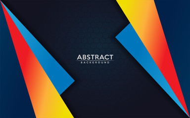 Dark background with modern colorful geometry shape