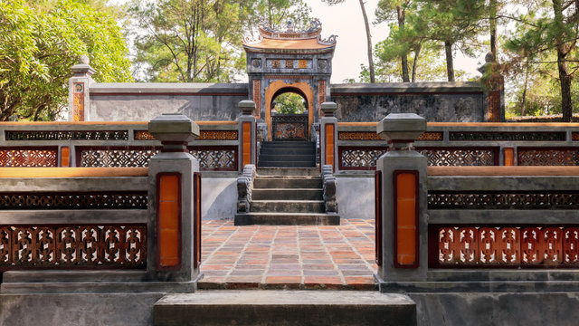 Tomb of Empress Le Thien Anh in Emperor Tu Duc's Royal tomb, Hue, Vietnam