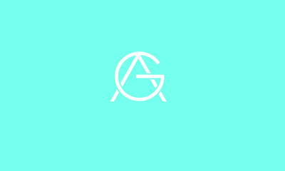 Alphabet letters monogram icon logo GA or AG