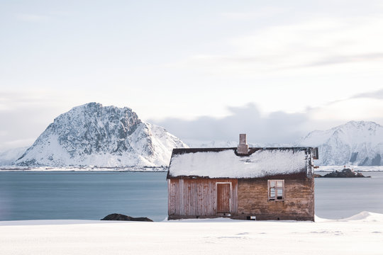 Wooden House At Sea