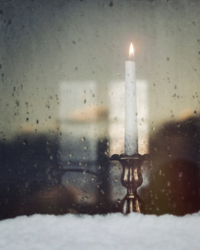 Candle in candlestick