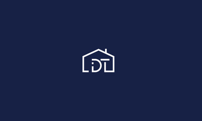  icon logo of a house with Alphabet letters IDT