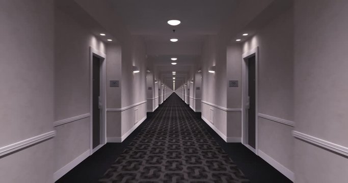 Infinite Hotel Hallway Seamless Loop 4K