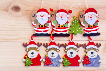 Christmas Decoration with Deers and  Santa 