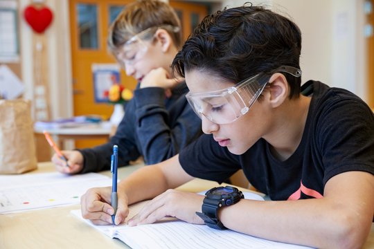 Boys in classroom