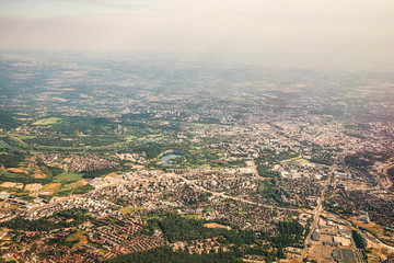 Royal Capital City of Krakow. Aerial cityscape of one of oldest and largest cities in Poland. Popular tourists destination in Europe
