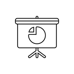 presentation, finances, chart vector icon. Outline vector icon