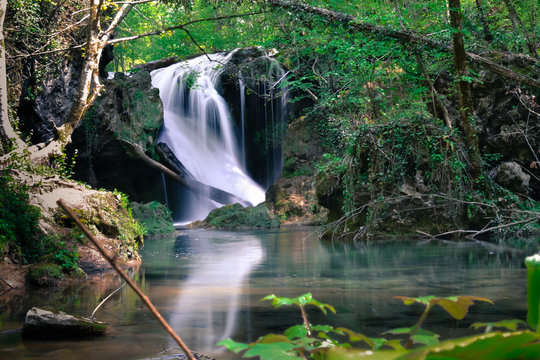 Vaioaga Waterfall in Cheile Nerei National Park