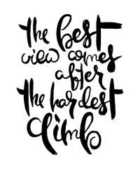 Hand lettering grunge card with textured handcrafted doodle letters in retro style