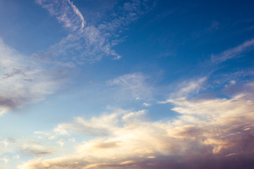 Epic and beautiful Skies Cloud Overlays during sunrise and sunset. Amazing clouds in different colors during sunrise or sunset. The concept of changing the sky in the pictures.