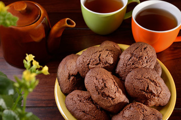 Chocolate madeleines Tea for two