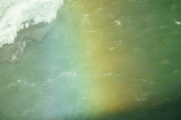Natural rainbow over the waterfalls at Letchworth Park.