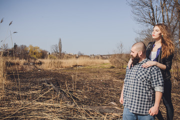 Cute couple in the park