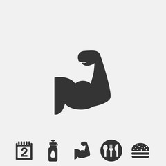 strong arm icon vector illustration sign