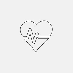 heart beat icon vector illustration sign