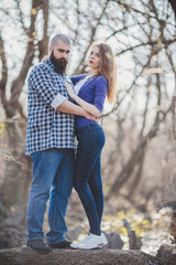 Cute couple in the park