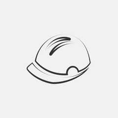 hard hat icon vector illustration sign