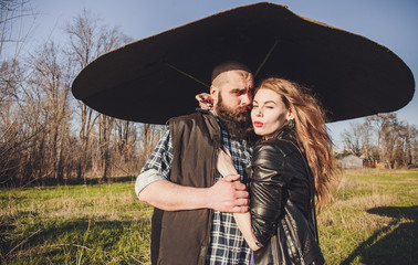 Cute couple in the park