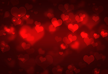 Valentines day background with hearts