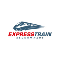 Fast train logo design vector template, Creative design, icon symbol