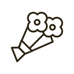bouquet of flowers isolated icon