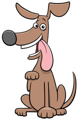 cartoon playful dog comic animal character