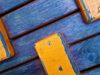 close-up of a wooden abstract wall, with stains and blur. Design for wallpapers, cards, backgrounds