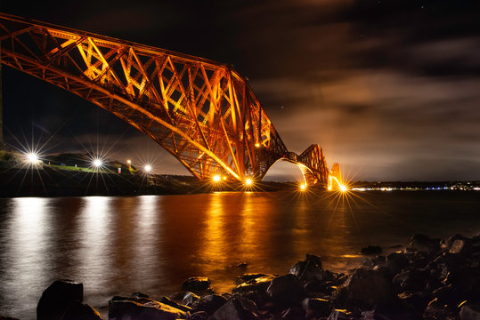 forth rail bridge, forth, scotland, uk.
