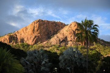 A view of Castle Hill as seen from Queens Gardens in Townsville, Queensland, Australia