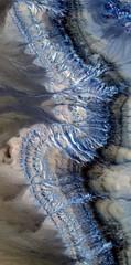 tapeworm,  vertical abstract photography of the deserts of Africa from the air, aerial view of...