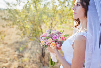 Portrait of the young beautiful bride