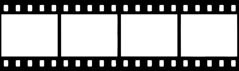 blank film strip isolated on white