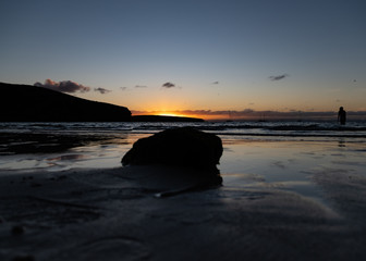 Fototapeta na wymiar Sunset at Balandra Beach in La Paz Mexico