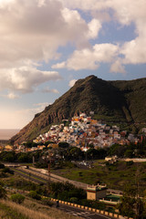 Fototapeta na wymiar View from San Andres and Las Teresitas beach in Santa Cruz de Tenerife, Canary Islands, Spain.