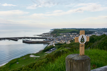 Scenic village at the coast of the Normandy in France