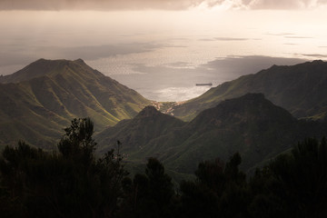 View from Anaga Rural Park in North part of Tenerife, Canary Islands, Spain.
