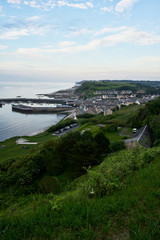 Scenic village at the coast of the Normandy in France