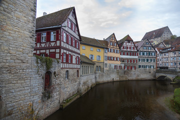 Naklejka premium Cityscape of Schwaebisch Hall Germany