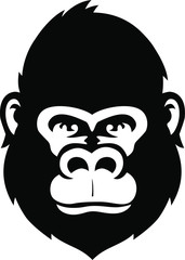 Black gorilla head