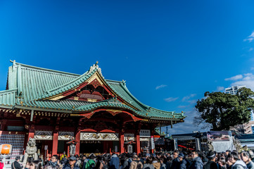 東京都千代田区神田にある神社の初詣の風景