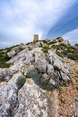 Fototapeta premium Talaia d'Albercutx , in der Nähe von Cap Formentor auf Mallorca, Spanien, Pollenca