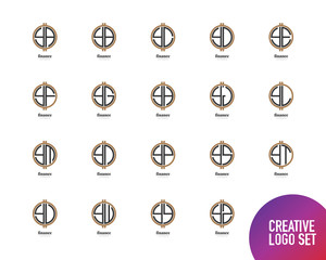 Creative Logo Set. Initial Letter Finance Creative Logo Design Template - obrazy, fototapety, plakaty