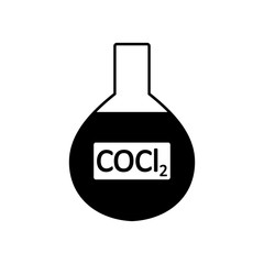Laboratory glass with phosgene.