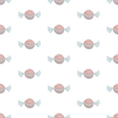 The vector seamless pattern. Cute candy pattern. Vector for wallpaper, child apron, fabric, textile pattern. Endless print. Background illustration vector.